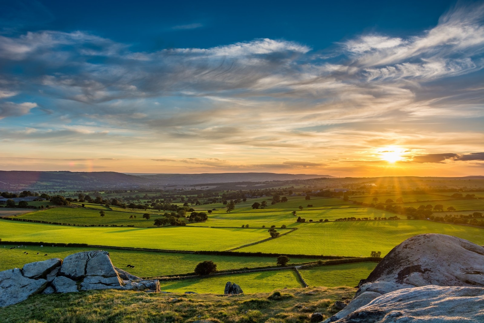 Almscliffe Crag Sunset