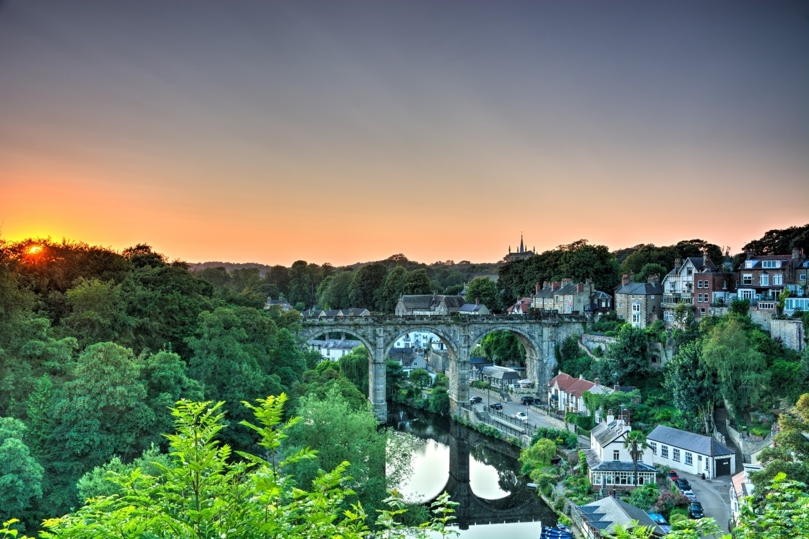 Knaresborough Wide Sun Set